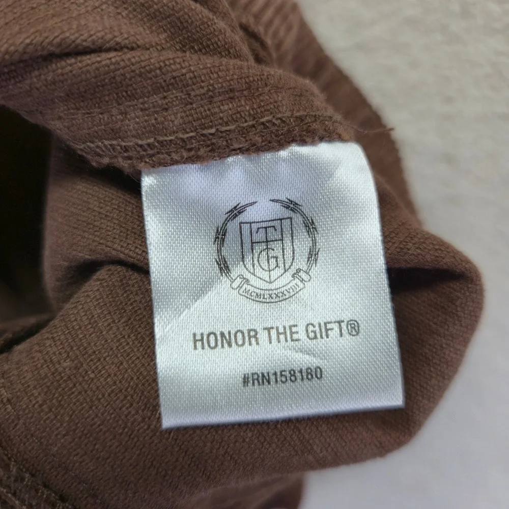 HONOR THE GIFT Boys Brown Corduroy Pants Size 7-8‎ Embroidered Preppy Kidcore